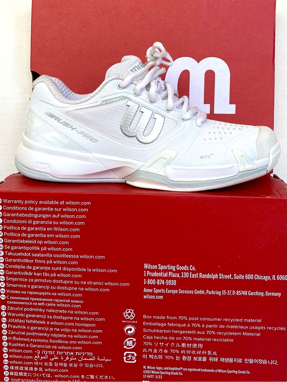 Wilson Rush Pro 2.5 Women's Tennis Shoes NIB